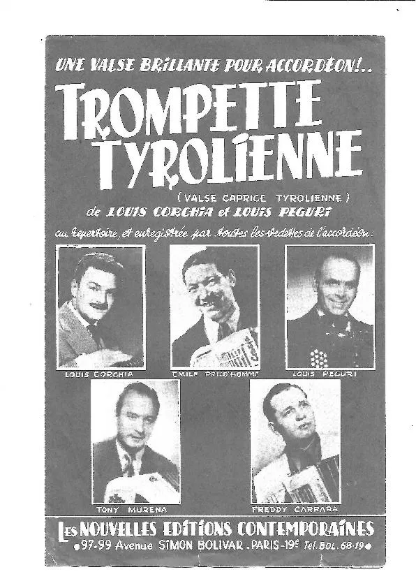 télécharger la partition d'accordéon Trompette Tyrolienne (Valse Caprice Tyrolienne) au format PDF