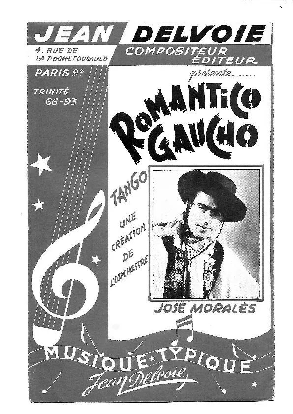 télécharger la partition d'accordéon Romantico Gaucho (Créé par : José Moralès) (Bandonéon A + B) (Tango) au format PDF