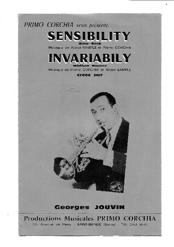 télécharger la partition d'accordéon Sensibility (Sensibilité) (Créé par : Georges Jouvin) (Orchestration) (Slow Rock) au format PDF