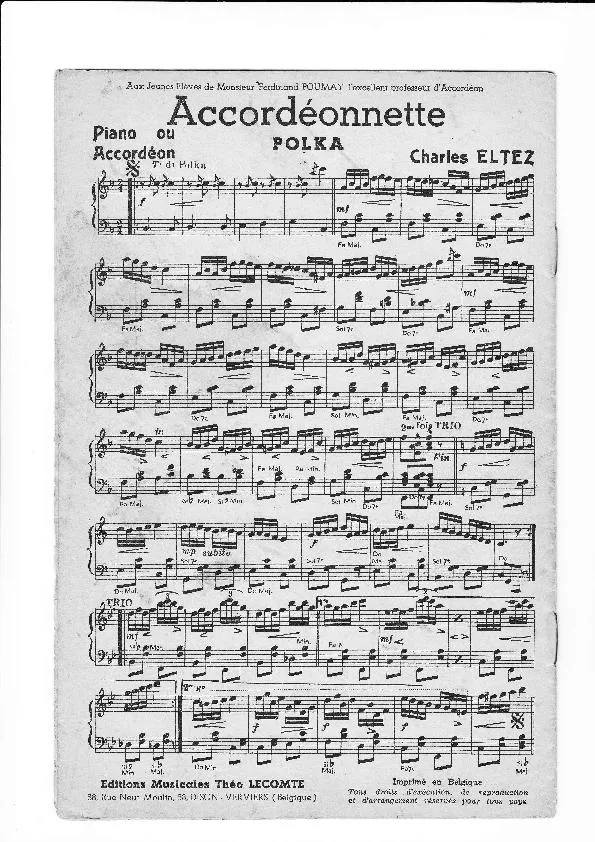 télécharger la partition d'accordéon Accordéonnette (Polka) au format PDF