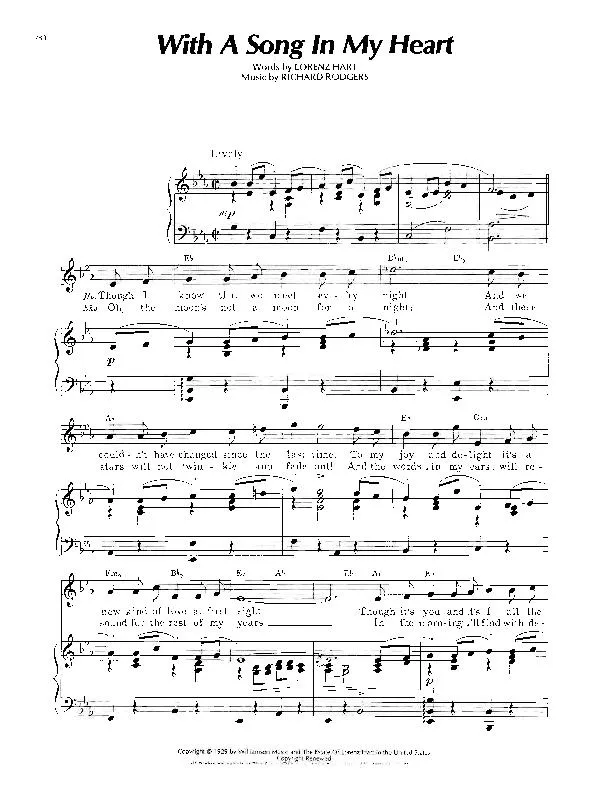 télécharger la partition d'accordéon With A Song In My Heart au format PDF