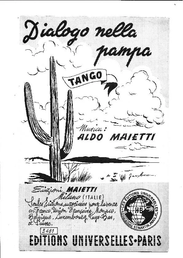 télécharger la partition d'accordéon Dialogo nella pampa (Tango Tipico Argentino) au format PDF