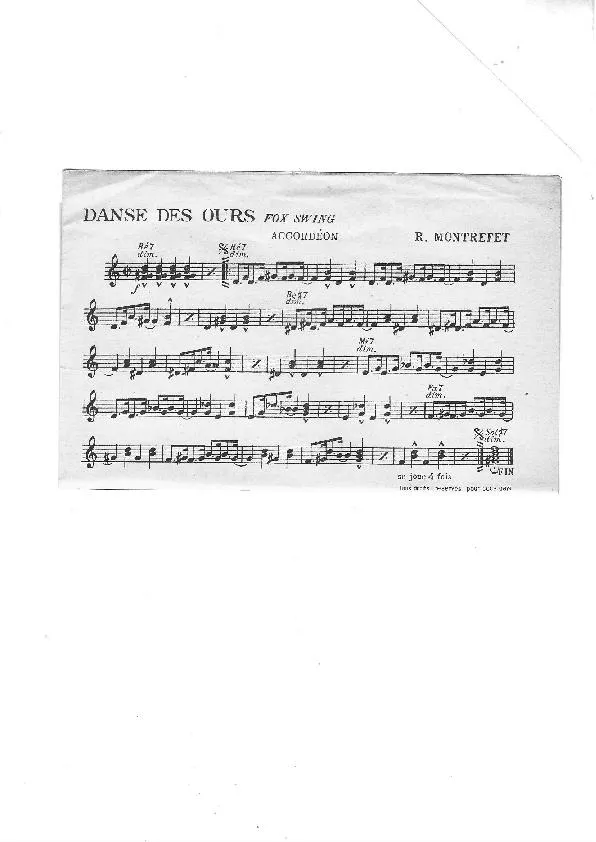 télécharger la partition d'accordéon Danse des ours (Fox Swing) au format PDF
