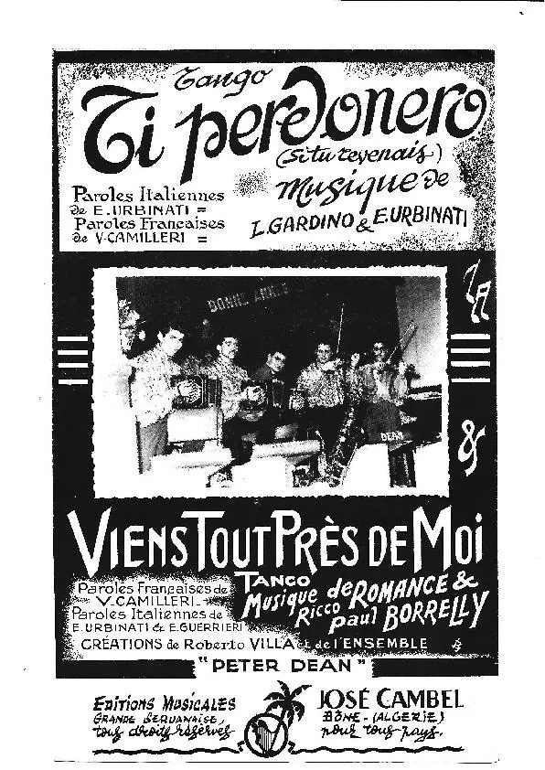 télécharger la partition d'accordéon Viens tout près de moi (Tango Chanté) au format PDF