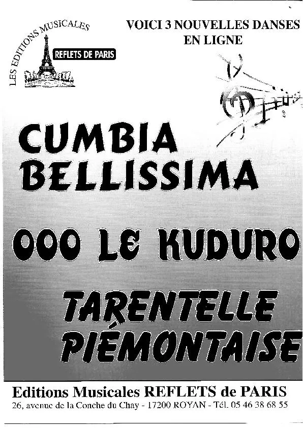 télécharger la partition d'accordéon Cumbia bellissima + OOO le Kuduro (Cumbia + Instrumental) au format PDF