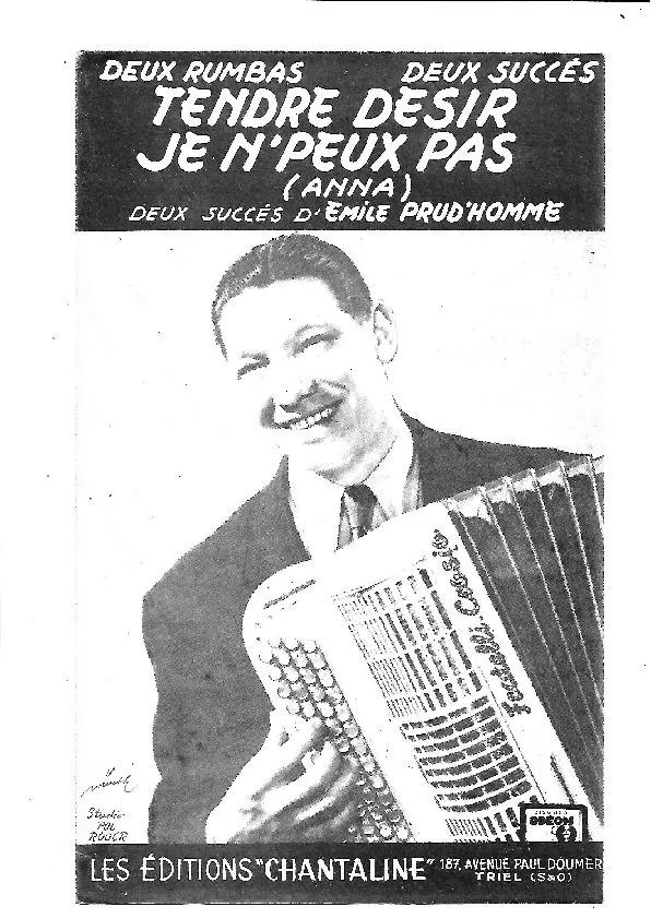 télécharger la partition d'accordéon Je n'peux pas (Anna) (Orchestration) (Samba) au format PDF
