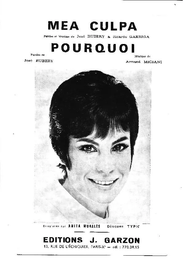 télécharger la partition d'accordéon Mea Culpa (Enregistré par : Anita Moralès) (Orchestration) (Slow) au format PDF