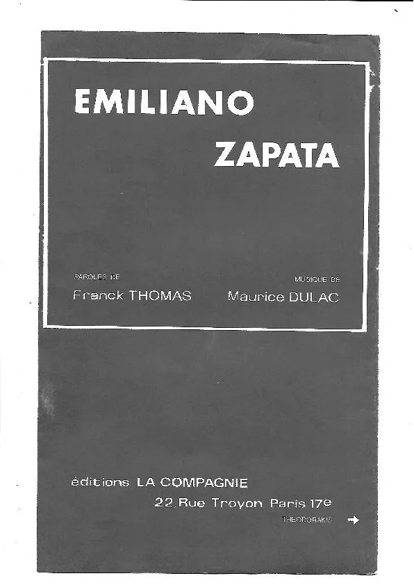 télécharger la partition d'accordéon Emiliano Zapata (Orchestration) (Slow Rock) au format PDF