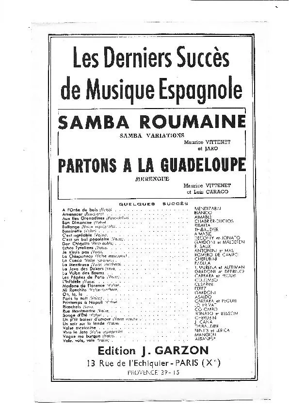 télécharger la partition d'accordéon Partons à la Guadeloupe (Orchestration) (Mérengué) au format PDF