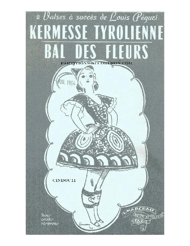 télécharger la partition d'accordéon Bal des fleurs au format PDF