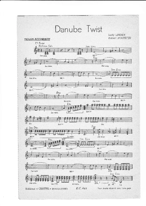 télécharger la partition d'accordéon Danube Twist au format PDF