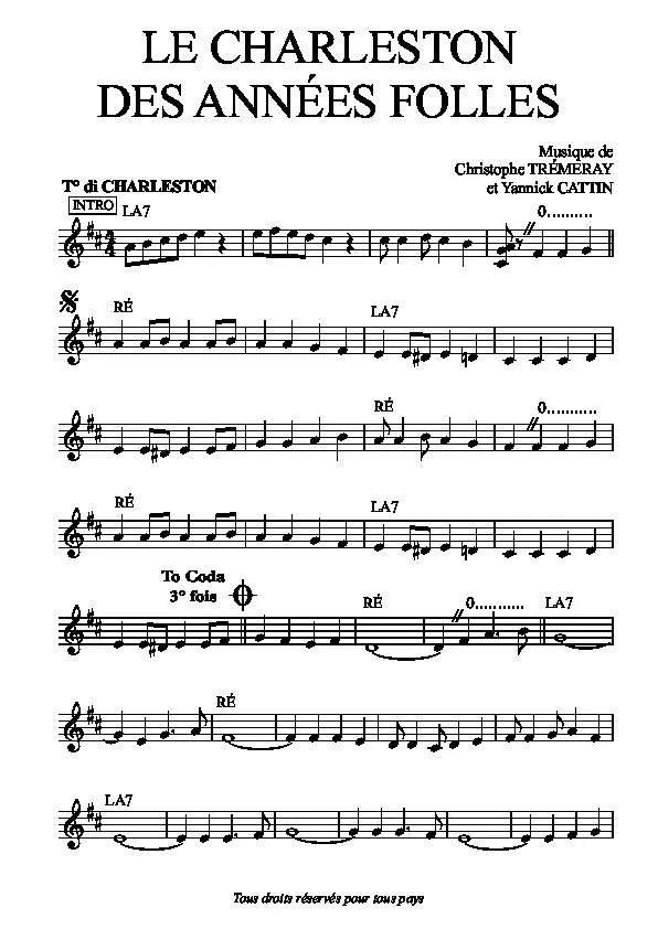 télécharger la partition d'accordéon Le charleston des années folles au format PDF