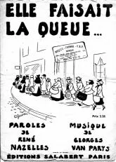 télécharger la partition d'accordéon Elle faisait la queue (Valse Musette Chantée) au format PDF