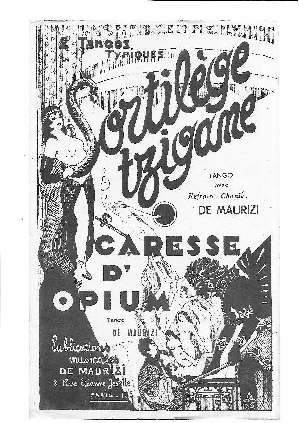 télécharger la partition d'accordéon Sortilège Tzigane + Caresse d'opium + Tes yeux noirs Gipsy (Tango) au format PDF