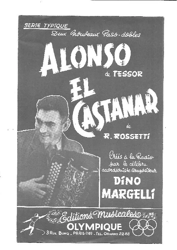 télécharger la partition d'accordéon Alonso (Créé par : Dino Margelli) (Orchestration) (Paso Doble) au format PDF