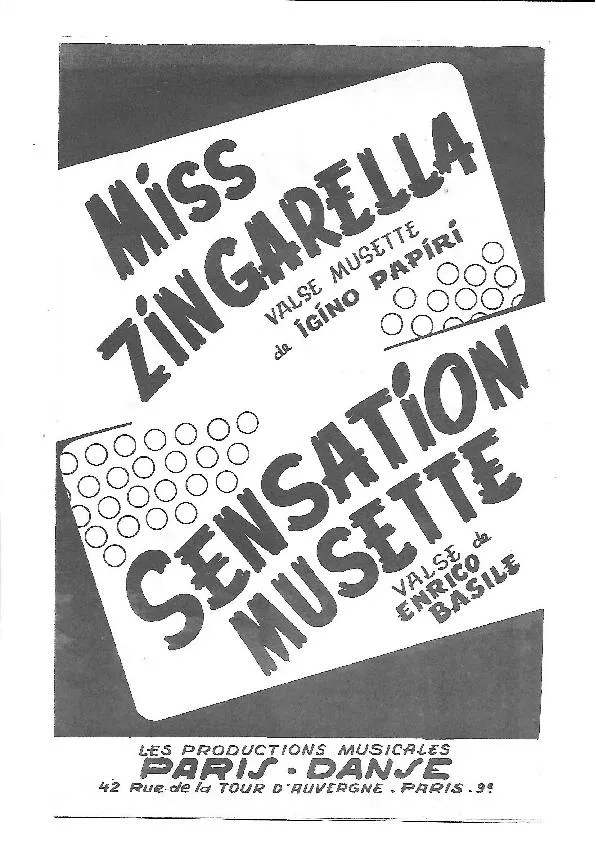 télécharger la partition d'accordéon Miss Zingarella (Valse Musette) au format PDF