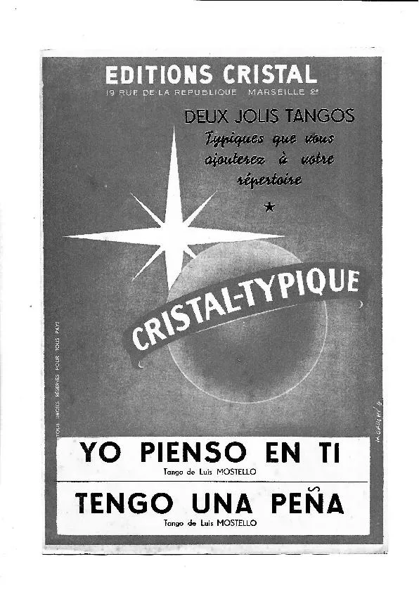 télécharger la partition d'accordéon Yo pienso en ti (Tango) au format PDF