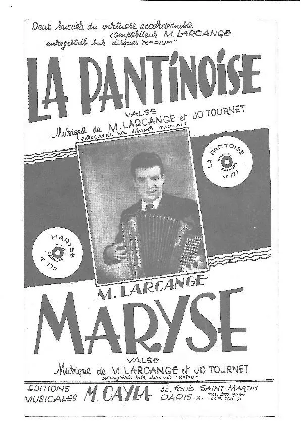 télécharger la partition d'accordéon Maryse (Valse Musette) au format PDF