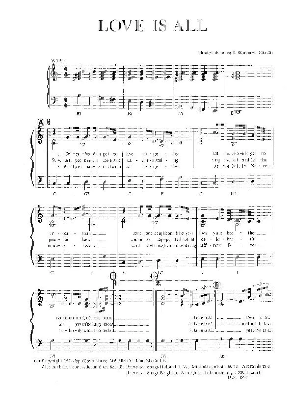 télécharger la partition d'accordéon Love is All (Toutes les mêmes) (Swing Fox) au format PDF