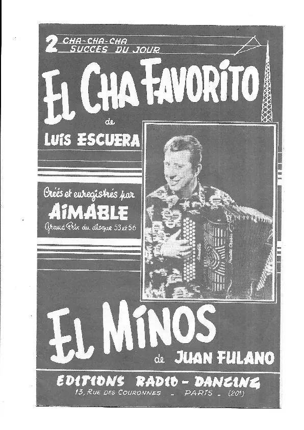 télécharger la partition d'accordéon El Minos (Créé par : Aimable) (Orchestration) (Cha Cha Cha) au format PDF