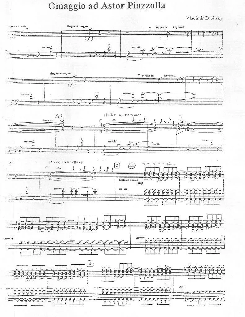 télécharger la partition d'accordéon Omaggio ad Astor Piazzolla au format PDF