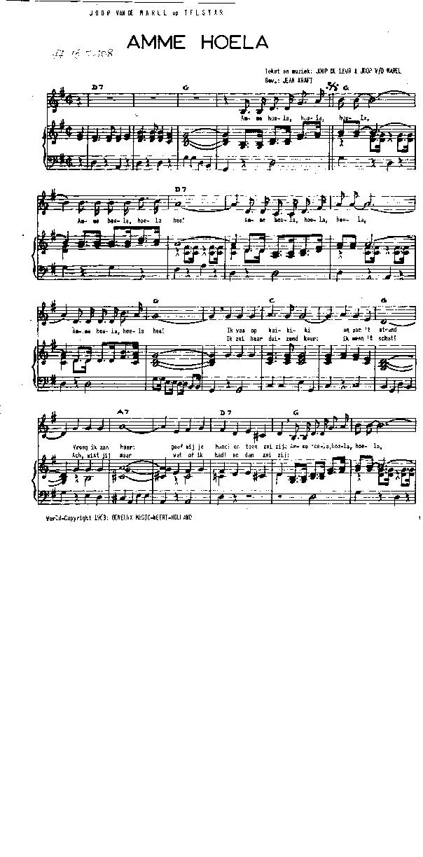 télécharger la partition d'accordéon Amme Hoela (Arrangement : Jean Kraft) au format PDF