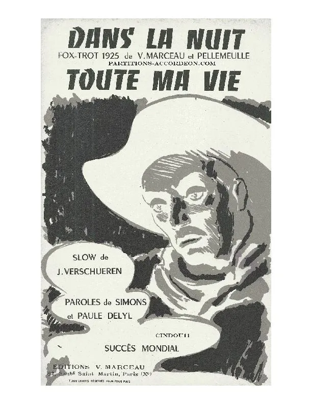télécharger la partition d'accordéon Dans la nuit (Orchestration) (Fox Trot 1925) au format PDF