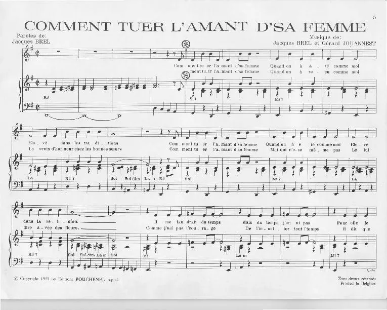 télécharger la partition d'accordéon Comment tuer l'amant d' sa femme (Quickstep) au format PDF