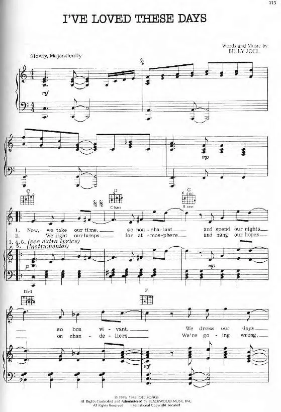 télécharger la partition d'accordéon I've loved these days (Ballade) au format PDF