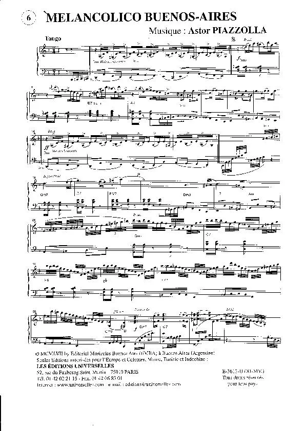 télécharger la partition d'accordéon Melancolico Buenos Aires (Tango) au format PDF