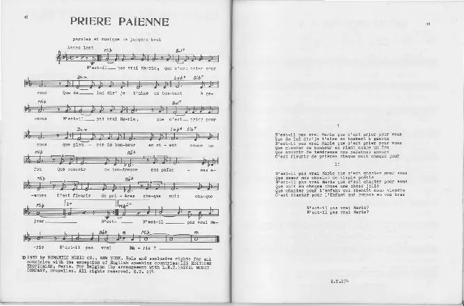 télécharger la partition d'accordéon Prière Païenne (Ballade) au format PDF