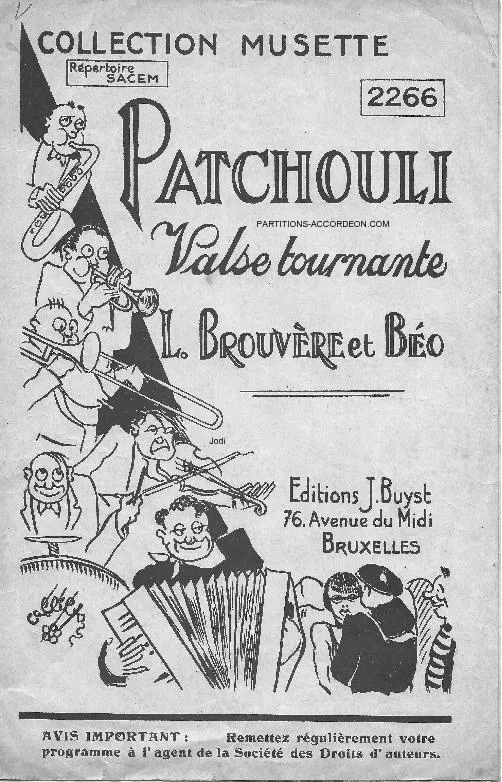télécharger la partition d'accordéon Patchouli (Valse Tournante) au format PDF