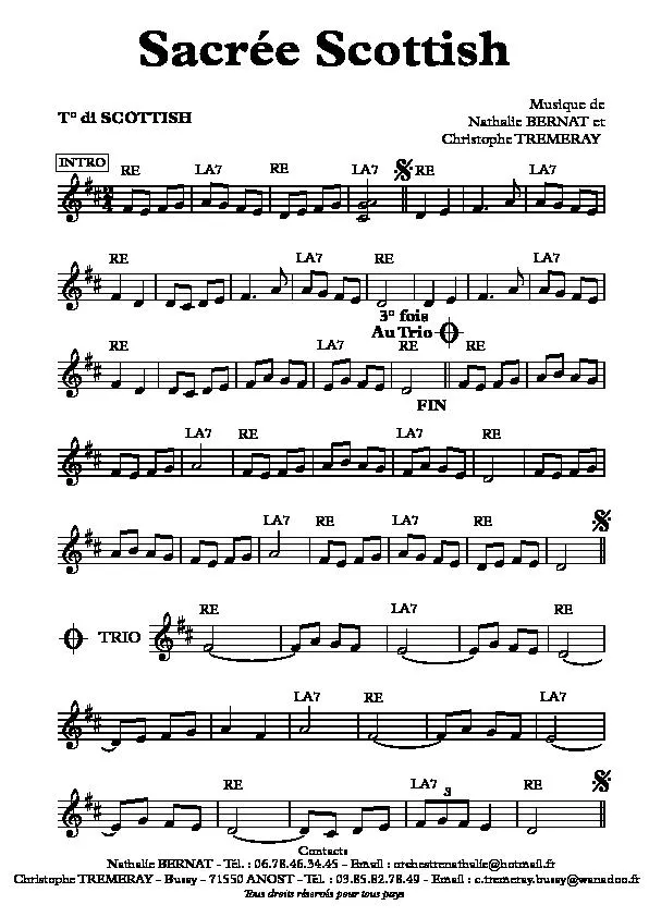 télécharger la partition d'accordéon Sacrée Scottish au format PDF