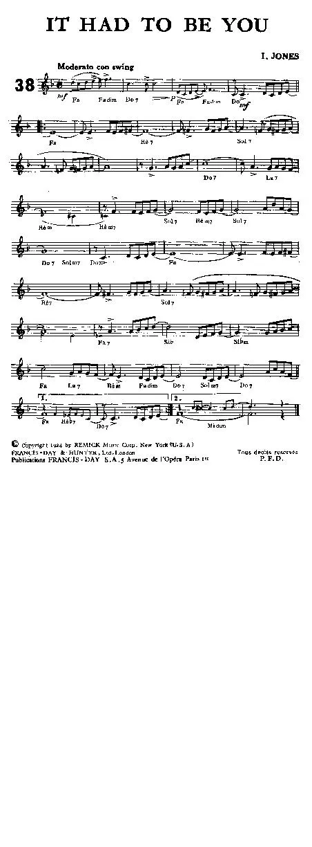 télécharger la partition d'accordéon It had to be you (Interprète : Harry Connick Jr) (Slow Fox) au format PDF