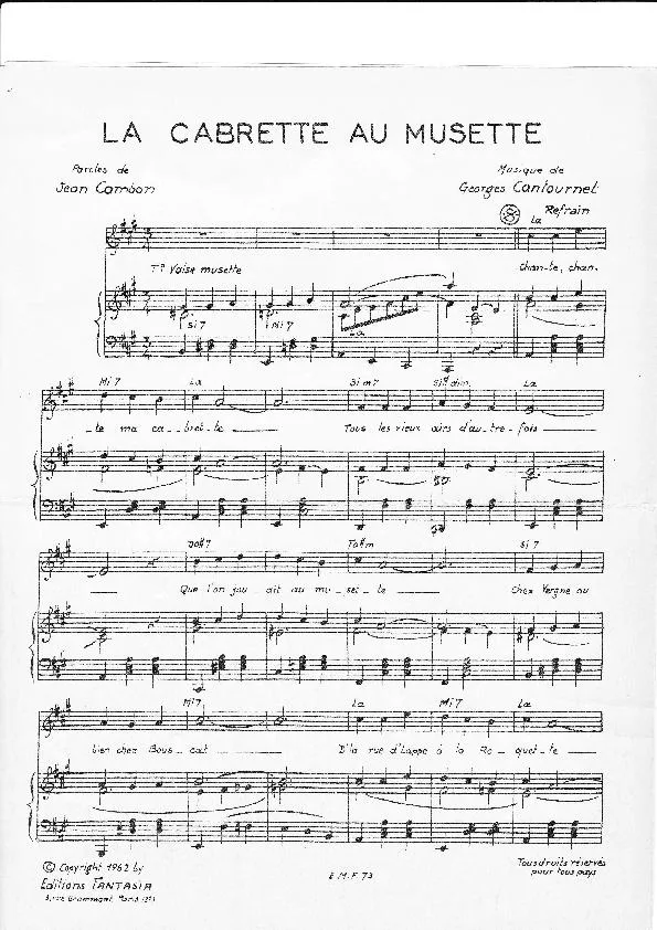 télécharger la partition d'accordéon La cabrette au musette (Valse) au format PDF