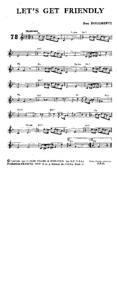 télécharger la partition d'accordéon Let's get friendly (Interprètes : Lee Morse and her Bluegrass Boys) (Fox Trot) au format PDF
