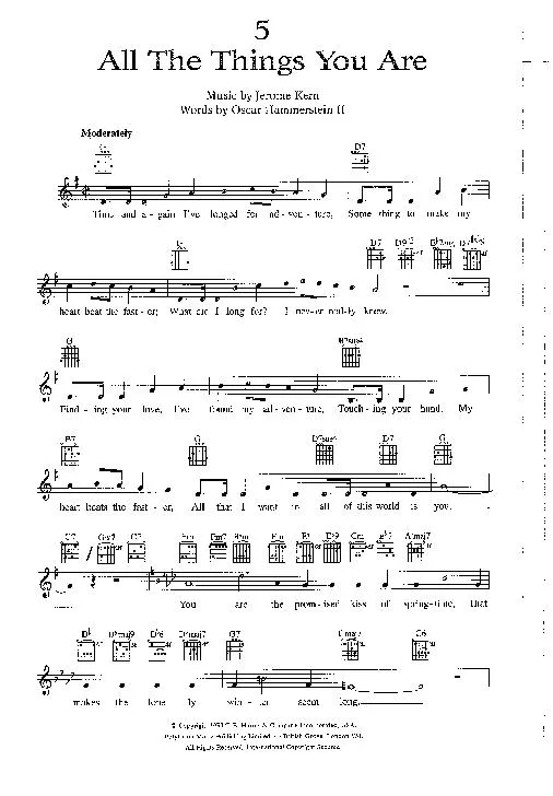 télécharger la partition d'accordéon All the things you are (Interprète : Frank Sinatra) (Ballade) au format PDF