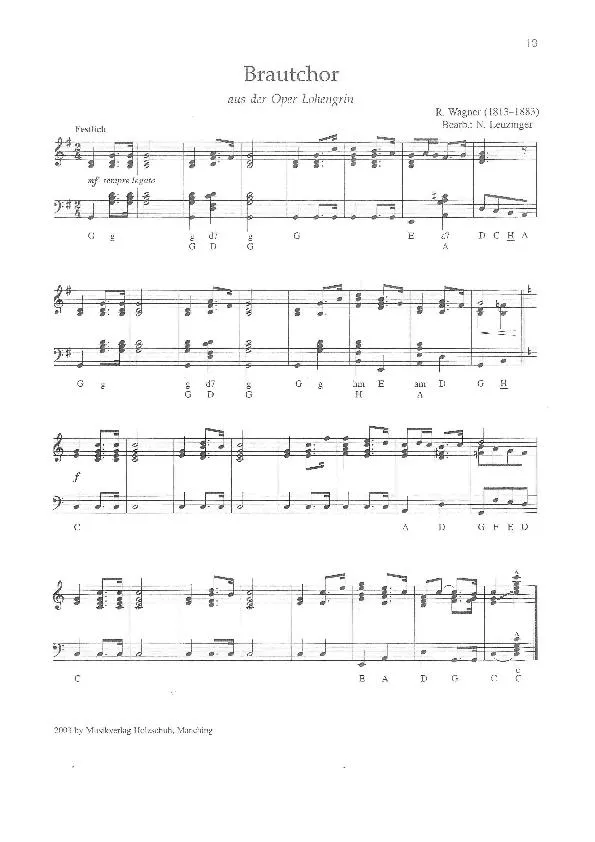 télécharger la partition d'accordéon Brautchor au format PDF