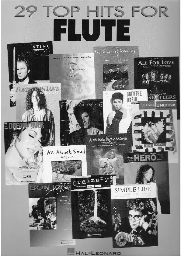 télécharger la partition d'accordéon 29 Top hits for flute au format PDF