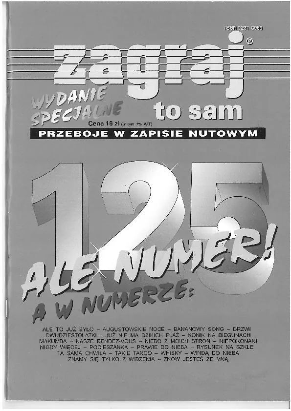télécharger la partition d'accordéon Zagray to sam / Przeboje w zapisie nutowym : 125 ale numer (125 Titres) au format PDF