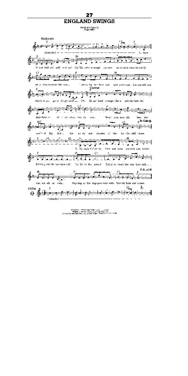 télécharger la partition d'accordéon England swings (Country) au format PDF