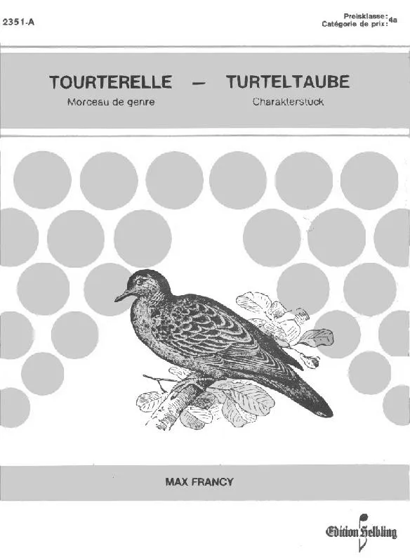 télécharger la partition d'accordéon Tourterelle (Morceau de genre) / Turteltaube (Charakstück) (Accordéon I + II) au format PDF