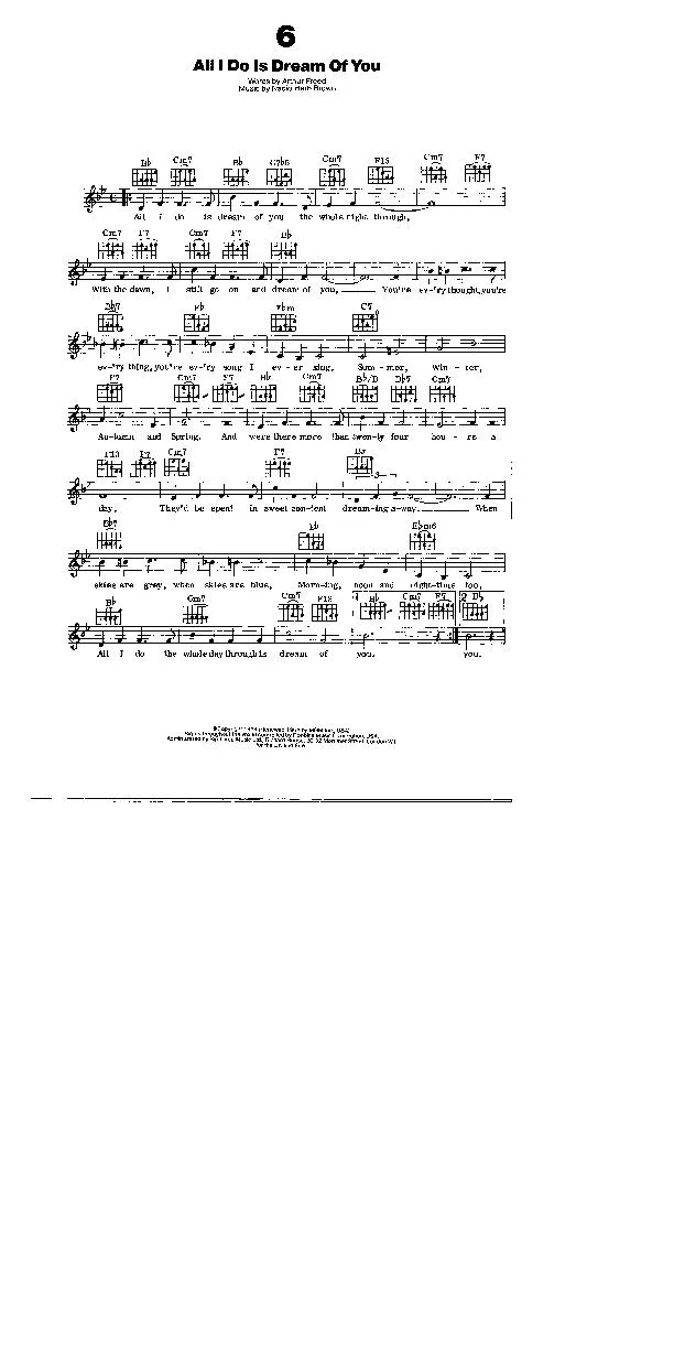 télécharger la partition d'accordéon All I do is dream of you (Interprète : Michael Bublé) (Medium Swing) au format PDF