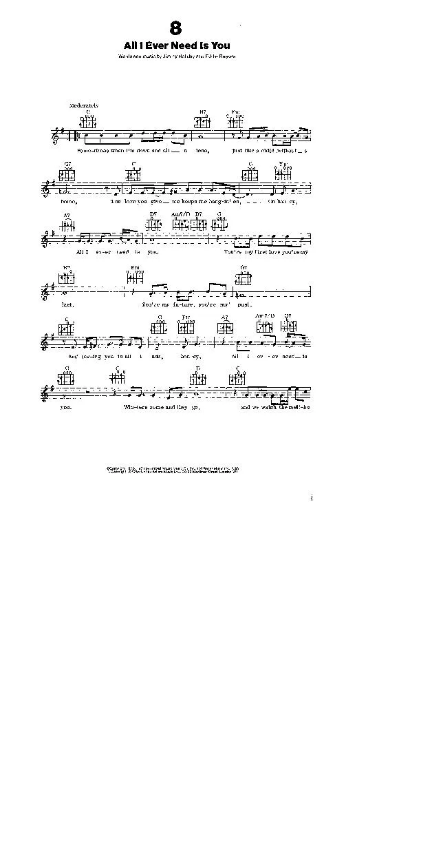 télécharger la partition d'accordéon All I ever need is you (Interprètes: Sonny / Cher) (Medium Swing) au format PDF