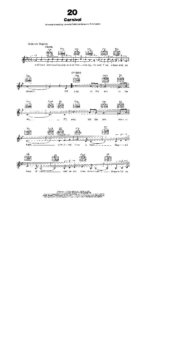 télécharger la partition d'accordéon Carnival (Bossa) au format PDF