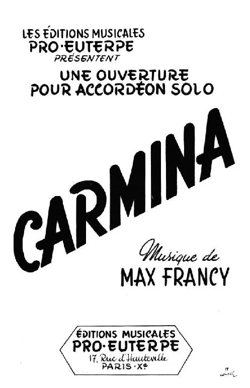 télécharger la partition d'accordéon Carmina (Ouverture pour Accordéon) au format PDF