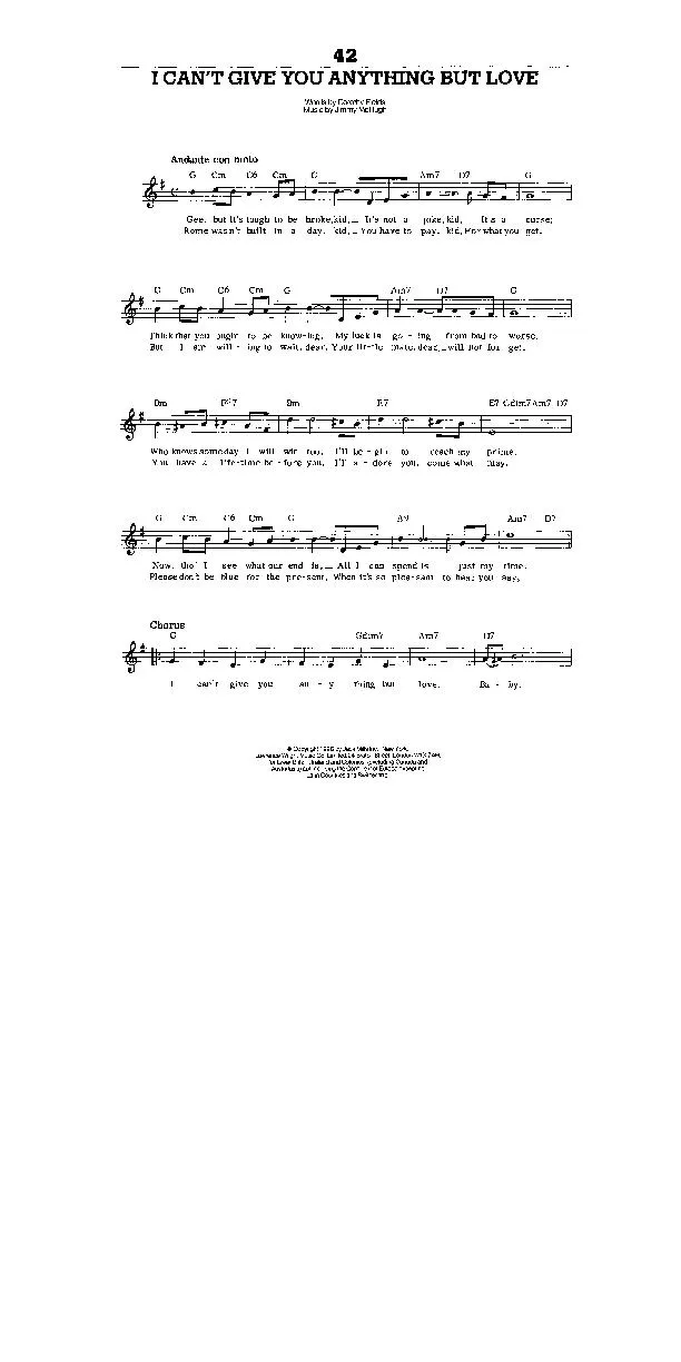 télécharger la partition d'accordéon I can't give you anything but love (Interprète : Billie Holiday) (Slow Fox) au format PDF