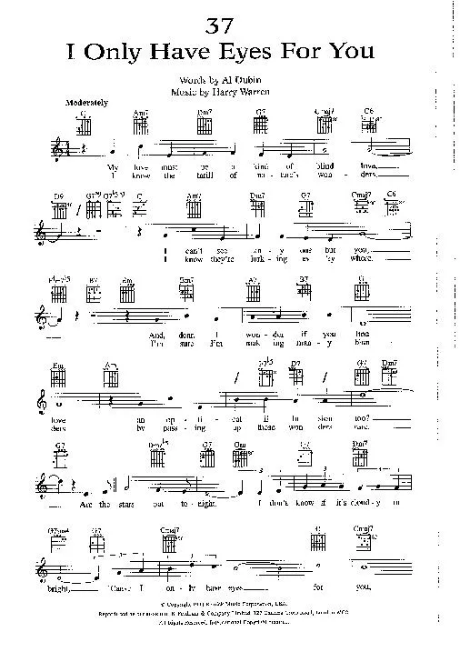 télécharger la partition d'accordéon I only have eyes for you (Interprète : Frank Sinatra) (Slow) au format PDF