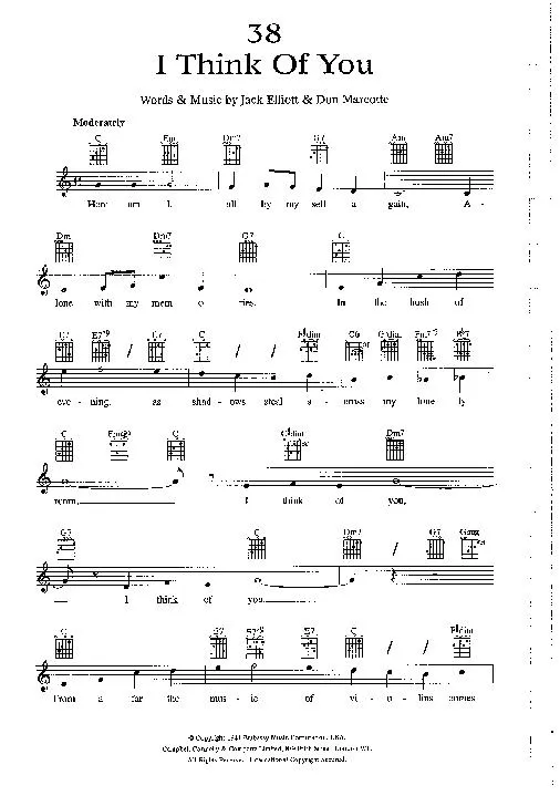 télécharger la partition d'accordéon I think of you (Interprète : Frank Sinatra) (Slow) au format PDF