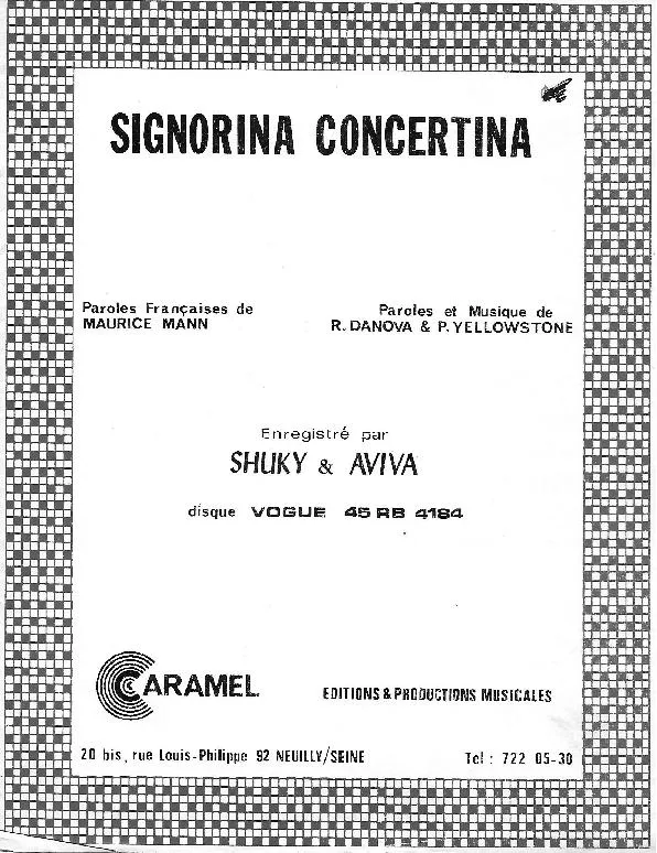 télécharger la partition d'accordéon Signorina Concertina (Chant : Shuky et Aviva) (Jerk) au format PDF
